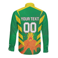 Custom Cricket Windwards Volcanoes Long Sleeve Button Shirt All The Best LAVA Boys