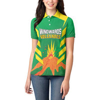 Custom Cricket Windwards Volcanoes Women Polo Shirt All The Best LAVA Boys