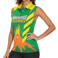 Custom Cricket Windwards Volcanoes Women Sleeveless Polo Shirt All The Best LAVA Boys