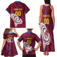 Custom Cricket Leeward Hurricanes Family Matching Tank Maxi Dress and Hawaiian Shirt Come On Hurricanes Boys