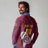 Custom Cricket Leeward Hurricanes Long Sleeve Polo Shirt Come On Hurricanes Boys