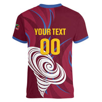 Custom Cricket Leeward Hurricanes Women V-Neck T-Shirt Come On Hurricanes Boys
