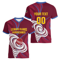 Custom Cricket Leeward Hurricanes Women V-Neck T-Shirt Come On Hurricanes Boys