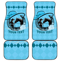 Personalized Kentucky Horse Racing Car Mats Beauty and The Horse Blue Version LT01