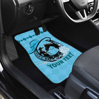 Personalized Kentucky Horse Racing Car Mats Beauty and The Horse Blue Version LT01