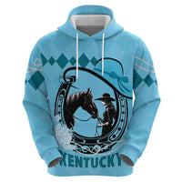 Personalized Kentucky Horse Racing Hoodie Beauty and The Horse Blue Version LT01