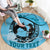 Personalized Kentucky Horse Racing 2024 Round Carpet Beauty and The Horse Blue Version LT01
