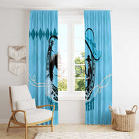Personalized Kentucky Horse Racing Window Curtain Beauty and The Horse Blue Version LT01