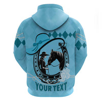 Personalized Kentucky Horse Racing Zip Hoodie Beauty and The Horse Blue Version LT01