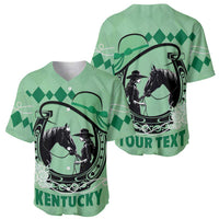 Personalized Kentucky Horse Racing Baseball Jersey Beauty and The Horse Green Version LT01