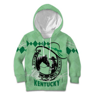 Personalized Kentucky Horse Racing Kid Hoodie Beauty and The Horse Green Version LT01
