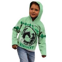 Personalized Kentucky Horse Racing Kid Hoodie Beauty and The Horse Green Version LT01