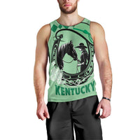 Personalized Kentucky Horse Racing Men Tank Top Beauty and The Horse Green Version LT01