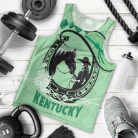 Personalized Kentucky Horse Racing Men Tank Top Beauty and The Horse Green Version LT01