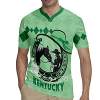 Personalized Kentucky Horse Racing Rugby Jersey Beauty and The Horse Green Version LT01