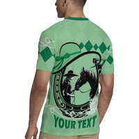 Personalized Kentucky Horse Racing Rugby Jersey Beauty and The Horse Green Version LT01