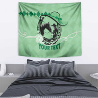 Personalized Kentucky Horse Racing Tapestry Beauty and The Horse Green Version LT01