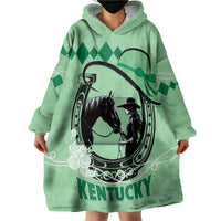 Personalized Kentucky Horse Racing Wearable Blanket Hoodie Beauty and The Horse Green Version LT01