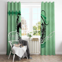 Personalized Kentucky Horse Racing Window Curtain Beauty and The Horse Green Version LT01