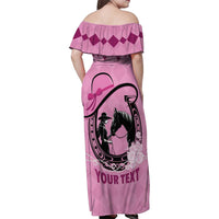 Personalized Kentucky Horse Racing Family Matching Off Shoulder Maxi Dress and Hawaiian Shirt Beauty and The Horse Pink Version LT01