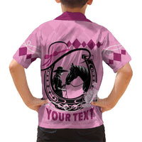 Personalized Kentucky Horse Racing Kid Hawaiian Shirt Beauty and The Horse Pink Version LT01