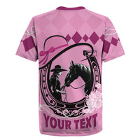 Personalized Kentucky Horse Racing Rugby Jersey Beauty and The Horse Pink Version LT01