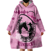 Personalized Kentucky Horse Racing Wearable Blanket Hoodie Beauty and The Horse Pink Version LT01