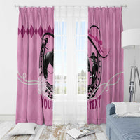 Personalized Kentucky Horse Racing Window Curtain Beauty and The Horse Pink Version LT01
