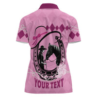 Personalized Kentucky Horse Racing Women Polo Shirt Beauty and The Horse Pink Version LT01