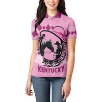 Personalized Kentucky Horse Racing Women Polo Shirt Beauty and The Horse Pink Version LT01