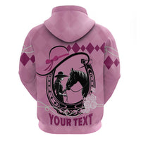 Personalized Kentucky Horse Racing Zip Hoodie Beauty and The Horse Pink Version LT01