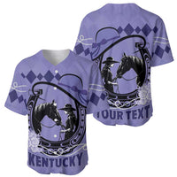 Personalized Kentucky Horse Racing Baseball Jersey Beauty and The Horse Purple Version LT01