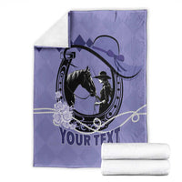 Personalized Kentucky Horse Racing Blanket Beauty and The Horse Purple Version LT01