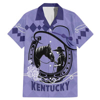 Personalized Kentucky Horse Racing Family Matching Mermaid Dress and Hawaiian Shirt Beauty and The Horse Purple Version LT01