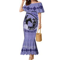 Personalized Kentucky Horse Racing Family Matching Mermaid Dress and Hawaiian Shirt Beauty and The Horse Purple Version LT01