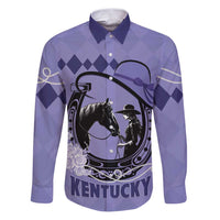Personalized Kentucky Horse Racing Family Matching Puletasi and Hawaiian Shirt Beauty and The Horse Purple Version LT01