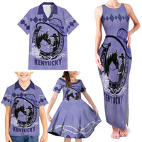 Personalized Kentucky Horse Racing Family Matching Tank Maxi Dress and Hawaiian Shirt Beauty and The Horse Purple Version LT01