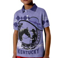 Personalized Kentucky Horse Racing Kid Polo Shirt Beauty and The Horse Purple Version LT01