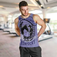 Personalized Kentucky Horse Racing Men Tank Top Beauty and The Horse Purple Version LT01