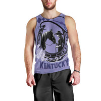 Personalized Kentucky Horse Racing Men Tank Top Beauty and The Horse Purple Version LT01