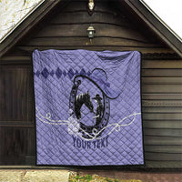 Personalized Kentucky Horse Racing Quilt Beauty and The Horse Purple Version LT01