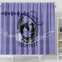 Personalized Kentucky Horse Racing Shower Curtain Beauty and The Horse Purple Version LT01