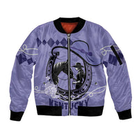 Personalized Kentucky Horse Racing Sleeve Zip Bomber Jacket Beauty and The Horse Purple Version LT01
