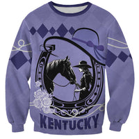 Personalized Kentucky Horse Racing Sweatshirt Beauty and The Horse Purple Version LT01