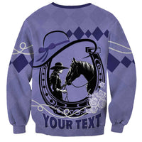 Personalized Kentucky Horse Racing Sweatshirt Beauty and The Horse Purple Version LT01