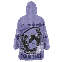 Personalized Kentucky Horse Racing Wearable Blanket Hoodie Beauty and The Horse Purple Version LT01