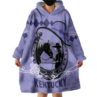 Personalized Kentucky Horse Racing Wearable Blanket Hoodie Beauty and The Horse Purple Version LT01