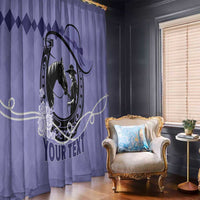Personalized Kentucky Horse Racing Window Curtain Beauty and The Horse Purple Version LT01