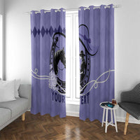 Personalized Kentucky Horse Racing Window Curtain Beauty and The Horse Purple Version LT01