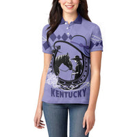 Personalized Kentucky Horse Racing Women Polo Shirt Beauty and The Horse Purple Version LT01